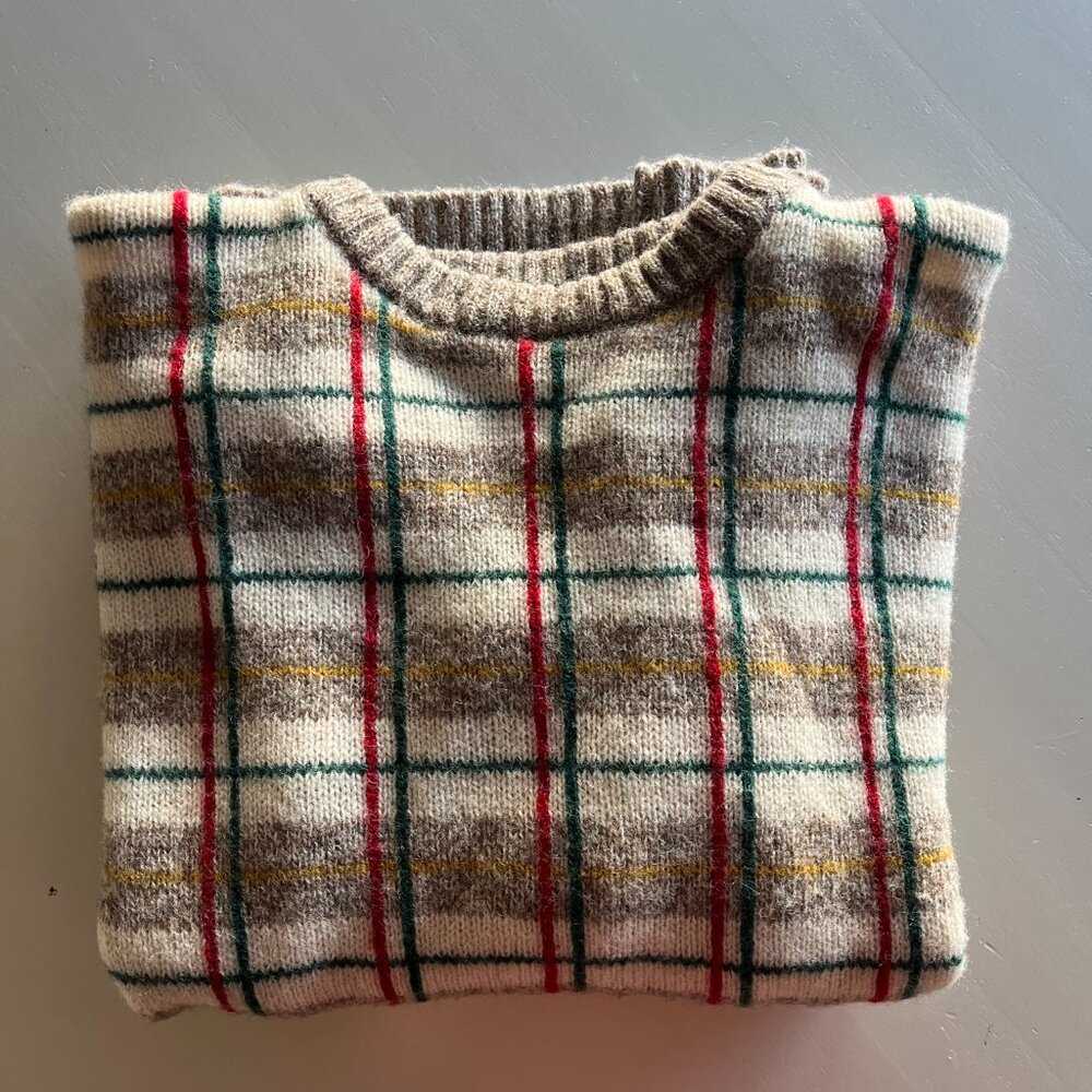 Wool Plaid Vintage Ralph Lauren Sweater | Size L